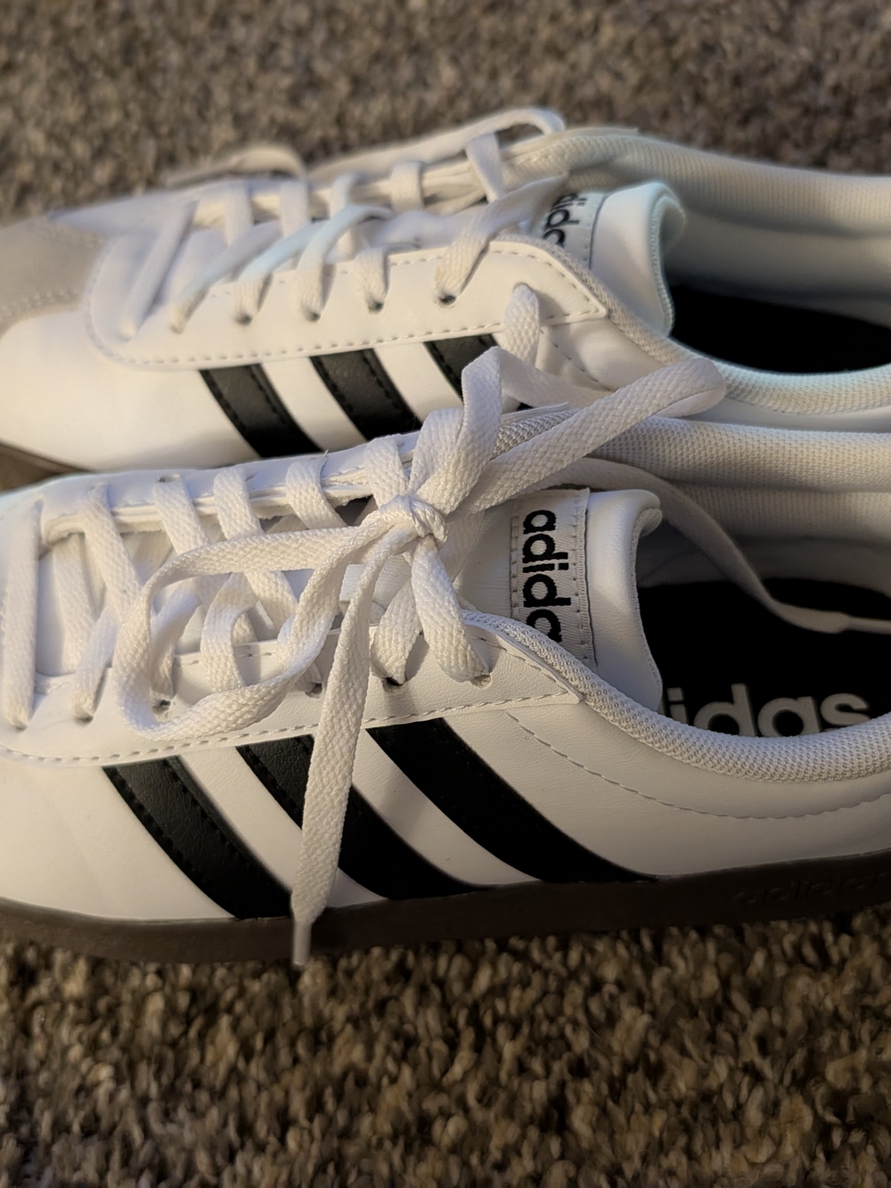 adidas White & Black Classic Lace-Up Sneakers - Picture 2 of 6